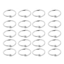 100Pcs Nickel-Plated Loose Leaf Binder Rings Photo Paper Organization 1" Dia