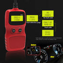 V300 OBD2 Scanner Backlit LCD Display OBDII Auto Car Diagnostic Tool (Red) A