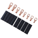 140pc Car Copper Ring Lug Terminal Heat Shrink Wire Tubing Cable Connectors Kits