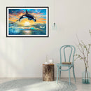5D DIY Full Drill Fantasy Dolphin Horse Embroidery Diamond Painting (B1031)