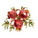 Pack of 5pcs Crystal Pomegranate Headpiece Headwear DIY Accessories