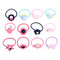 10pcs/Pack Cute Elastic Hair Bands Kids Rubber Band Girls Rope Ring Hair Access