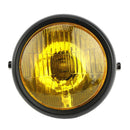 Motorcycle Black Metal Retro Front Headlight For GN125 Cafe Racer Bobber Cus BX