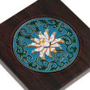 Wooden Coaster with Chinese Style Pattern Wood Drinks Tea Cup Mat Pad Square