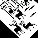 forest deer Shape Cake Stencils Environmental Plastic Spray Cake Mould Nice ES