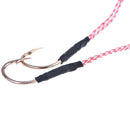 5pcs stainless steel fishing hook with pe line fly tying jig assist bait hook FT