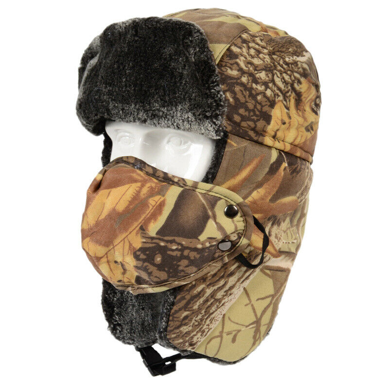 Men Women Winter Skiing Fishing Warm Cotton Hat Outdoor Climbing Hunting Ri C4A5