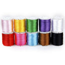 10x Nylon wire rolls Rope waxing of mixing colors for string of bead 2 mm 4