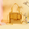 Transparent PVC Shoulder Handbag Women Jelly PU Tote Composite Set (Yellow)