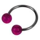 7 x Lip Piercing Horseshoe Bar 1.2mm 316L Multicolor