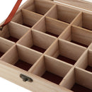 16 Grids Unpainted Wood Jewelry Box Gift Packing Box, Home Storage Display Boxes