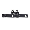 2 Set Door Safety Lock Black Metal Padlock Hasp Staple Set 50mm Long
