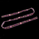 1 Yard Elegant Flower Embroidered Velvet Ribbon Lace Trim Purple for Sewing