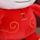 22cm 2021 New Year Chinese Zodiac Ox Cattle Plush Toys Cute Red Cow Mascot D Nw