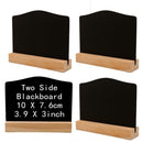 Set of 4 Wooden Frame Blackboard Memo Whiteboard Mini Removable Chalkboard