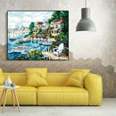 DIY Painting By Number Kit Modern Sea Houses Wall Decor Canvas Coloring Art
