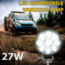 9LED Work Lamp 27W 1620LM 6500K Waterproof Round Car Truck Mini Spotlight