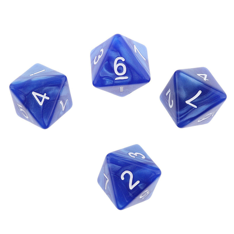 10pcs 8 Sided Dice D8 Polyhedral Dice Set for Party Table Games Blue