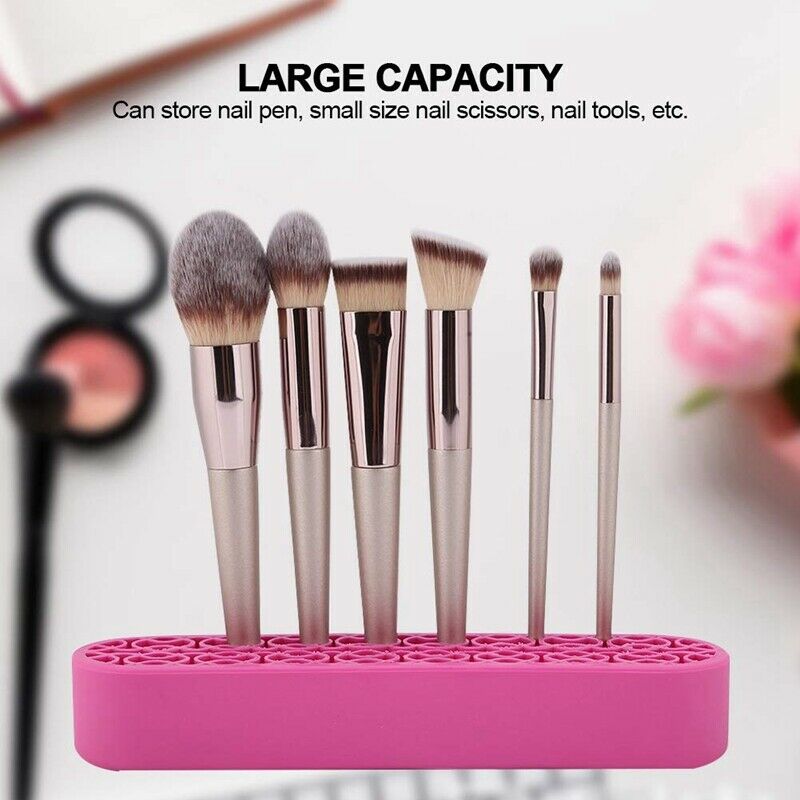 Silicone Makeup Brush Holder,Makeup Brush Display Stand Soft Silicone Nail  Z3D4