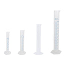 4pcs Set Plastic Graduated Laboratory Measuring Cylinder 10mL,25mL,50mL,1 D D4A2