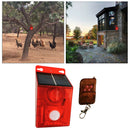 Waterproof Solar Sound Alarm Light Motion Sensor Siren Flash with Remote 6-LED