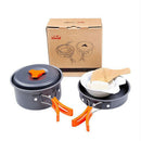 Hewolf Outdoor Cookware Set Cookware Set 1-2 Portable Cookware Outdoor Camp L5M4