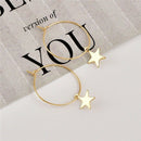 Elegant 1Pair Star Earrings Ear Hook Drop Hoop Pendant Dangle Women Jewellery