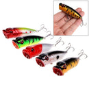 5PCS Topwater Popper Minnow Freshwater Fishing Lures Bass Baits Tackle 6