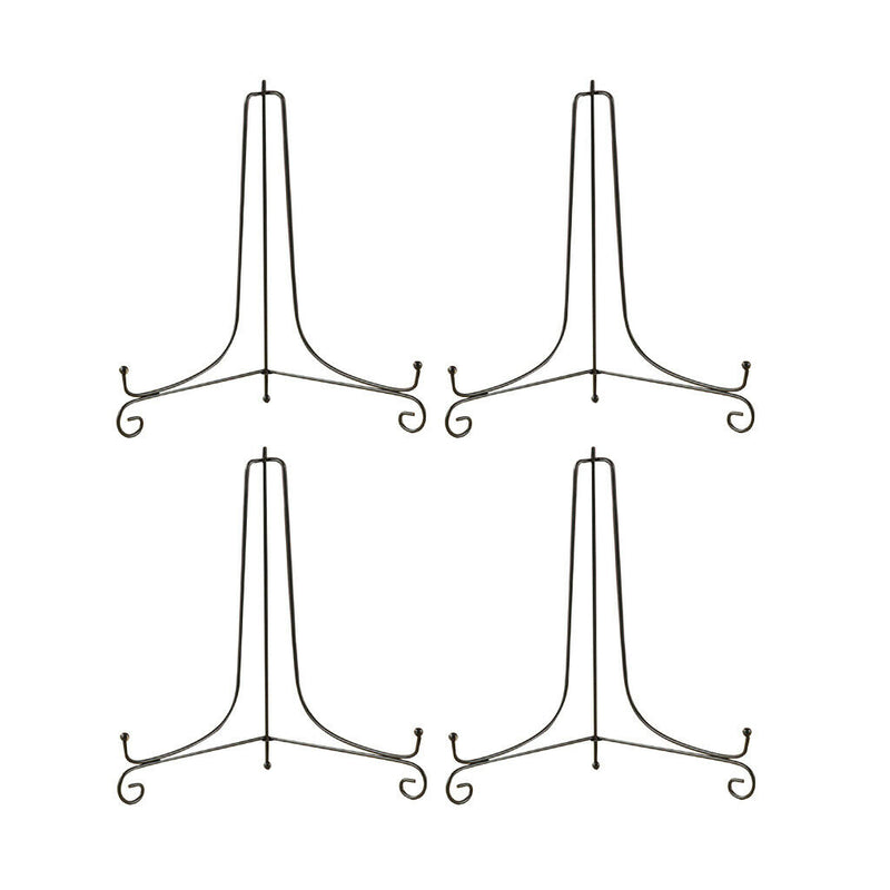 4x Metal Display Easel Stand Plate Bowl Dish Picture Phote Teacake Holder 4"