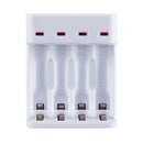 For AA/AAA Battery Smart 4-slot USB Recharge Charger Fast Charging Dock w/ Cable