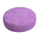 4Pcs Elastic Winter Plush Round Chair Seat Cover Removable ~Purple_Size 4