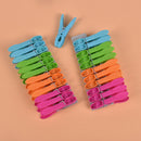 24Pcs Laundry Clothes Pins Hanging Pegs Clips Plastic Hangers Racks Clothes3 Gw