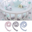 Nordic Style Soft Knot Plush Pillow Braided Baby  Sleep Bumper Pink