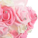 1 bundle(17 heads )Artificial Foam rose bouquet for Wedding Party Decor Lig U6F1