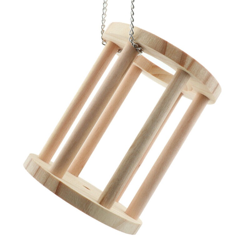 Rabbit Hay Feeder Natural Wooden Double Use Rack Manger Grass Food Dispenser for