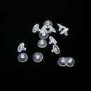 100 Pack Clear Plastic Earring Backs Clutch Earring Pad M5P3