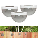 3x Solar Wall Lights Outdoor Wireless Led Lighting For Deck Fence Warm White