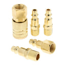 5Pcs Set 1/4" NPT Quick Connect Coupler Air Hose Fittings Male Female Tool
