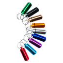 1pcs Pill Box Bottle Holder WaterProof Aluminum Container Keychain Medicine Case