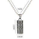 Retro Hexagon Column Box Urn Cremation Pendant Necklace Ash Holder For Pet
