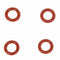 50 Pcs Red Silicone O Ring Seal Washers 10mm x 6mm x 2mm