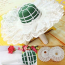 Foam Bouquet Handle Bridal Weddings Flower Holder Decoration With Laces Trim  LJ