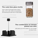 1 set Glass Spice Jar Seasoning Box Salt Sugar Pepper Shaker Condiments Bot S9V6