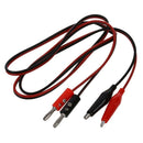 2 Pcs Red Black Banana Plugs To Alligator Clips Probe Test Cable 1M & 10 Pc N6H9
