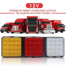 Trailer Rear Lights 2 Pack 48 Led 12V Waterproof Truck Tail Light Brake Par