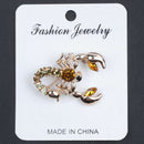 Decorative Rhinestone Garment Jewelry Brooch Pin Bridal Wedding Alloy Anima I1G1