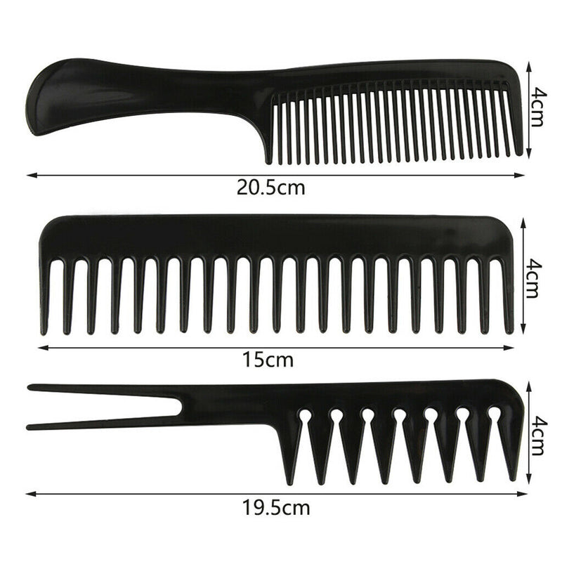 10x Professional Styling Comb Salon Barber Hair Coloring Cutting Highlight Combs