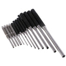 9Pcs Roll Pin Punch Set And 4Pcs Hollow End Starter Punch Tool With Red Cas V6E2