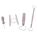 5pcs Set Clay Ceramics Molding Tools Wood Stainless Steel Tools Set
