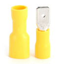 100x Assorted Crimp Spade Terminal Insulated Electrical Wire Connector Yellow ME